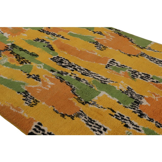 Art Deco Vintage Zeki Müren Signed Art Deco Rug With Abstract Patterns, From Rug & Kilim For Sale - Image 3 of 7
