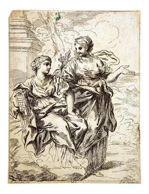 Domenico Gabbiani, Woman Figures, Etching, 1782