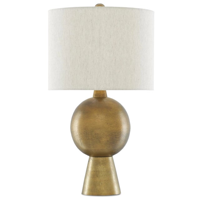 Our Rami Brass Table Lamp is made of aluminum with an antique brass finish that brings this gold lamp patina and pays...