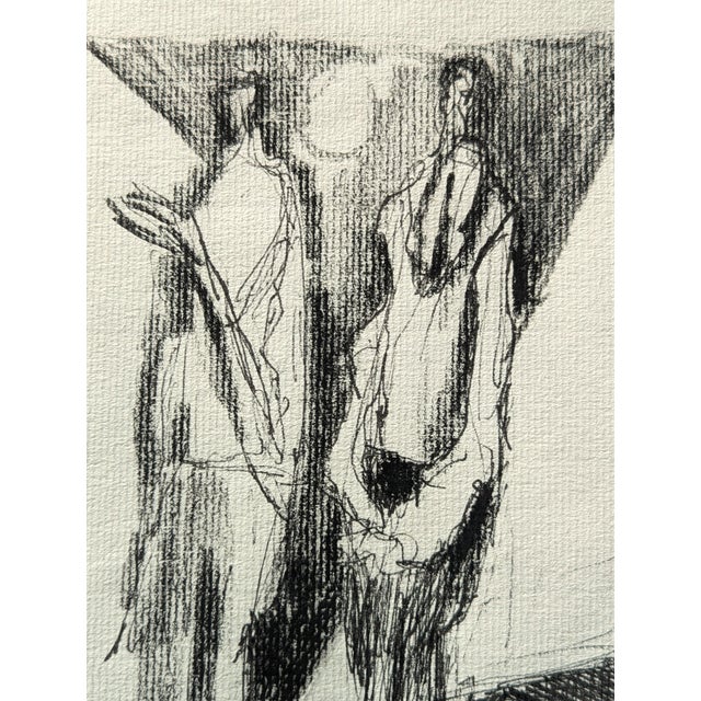 David Adickes Early Modern Black & White Abstract Figurative Sketchbook Page Drawing, Mid 20th Century For Sale In Houston - Image 6 of 9
