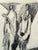 David Adickes Early Modern Black & White Abstract Figurative Sketchbook Page Drawing, Mid 20th Century For Sale In Houston - Image 6 of 9