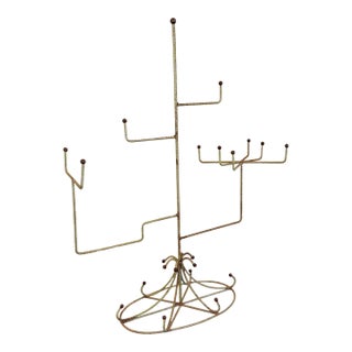 1940s Braided Metal Graduated Millinery Display Stand Hat Rack For Sale