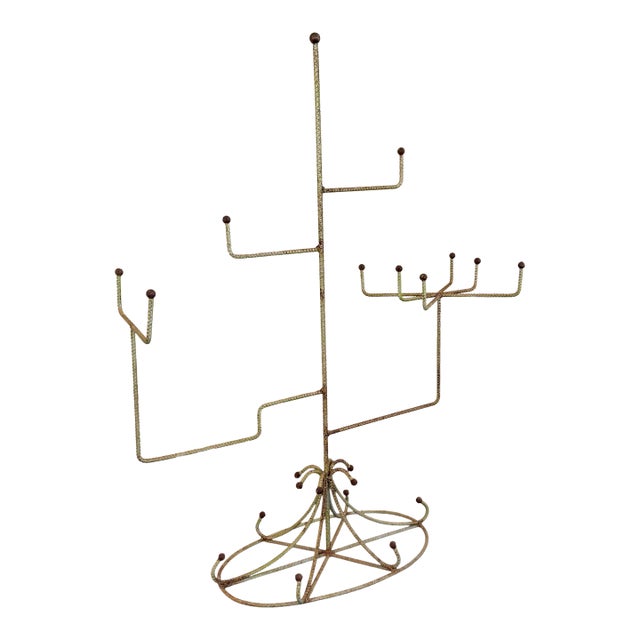 1940s Braided Metal Graduated Millinery Display Stand Hat Rack For Sale