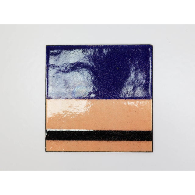 Small Square Enameled Metals attributed to Ettore Sottsass for Il Sestante, Italy, 1958, Set of 2 For Sale - Image 4 of 7
