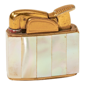Vintage Art Deco Mother of Pearl Pocket Cigarette Lighter