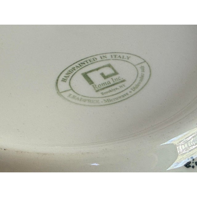 Vintage Italian Green Spongeware Bowl Pair For Sale - Image 4 of 9