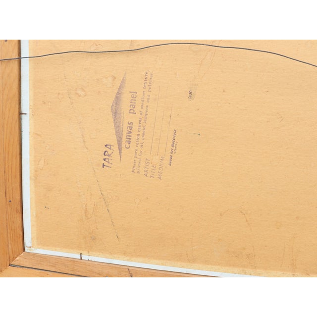 Vintage Seascape Oil on Canvas Board "Peaceful" by Fred Greissinger For Sale - Image 10 of 11