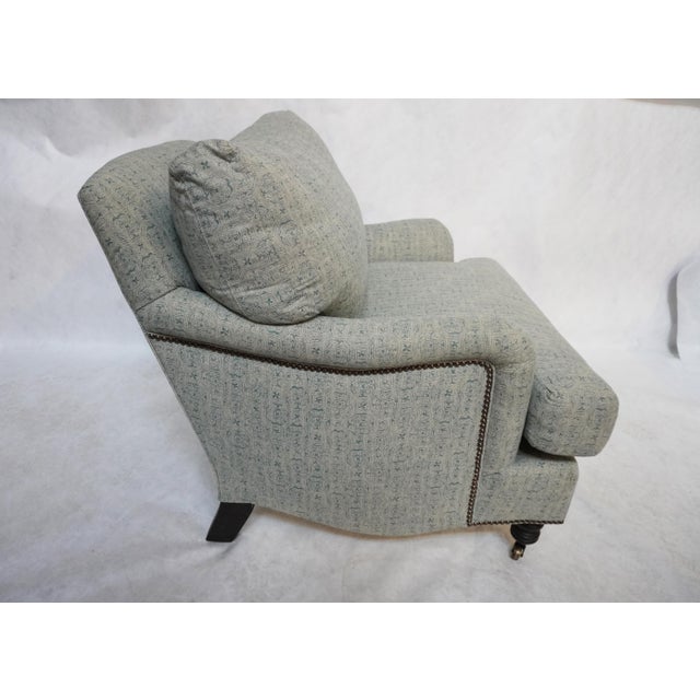 Wood Upholstered Armchair in the Lola Sky Blue by Cisco Home For Sale - Image 7 of 12