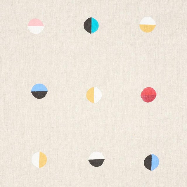 Mid-Century Modern Schumacher X Caroline Z Hurley Joshua Tree Fabric in Natural Moons For Sale - Image 3 of 3