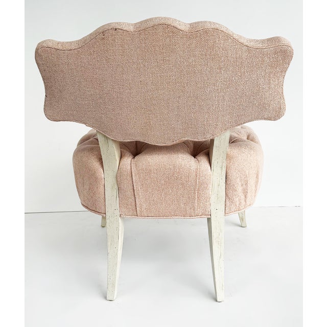 Hollywood Regency Panteges Tufted Chair, Ambella Home Collection, American Made For Sale In Miami - Image 6 of 9