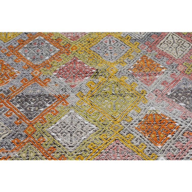 Vintage Turkish Anatolian Flatweaved Wool Rug, 4'6''x6'2'' For Sale - Image 4 of 4