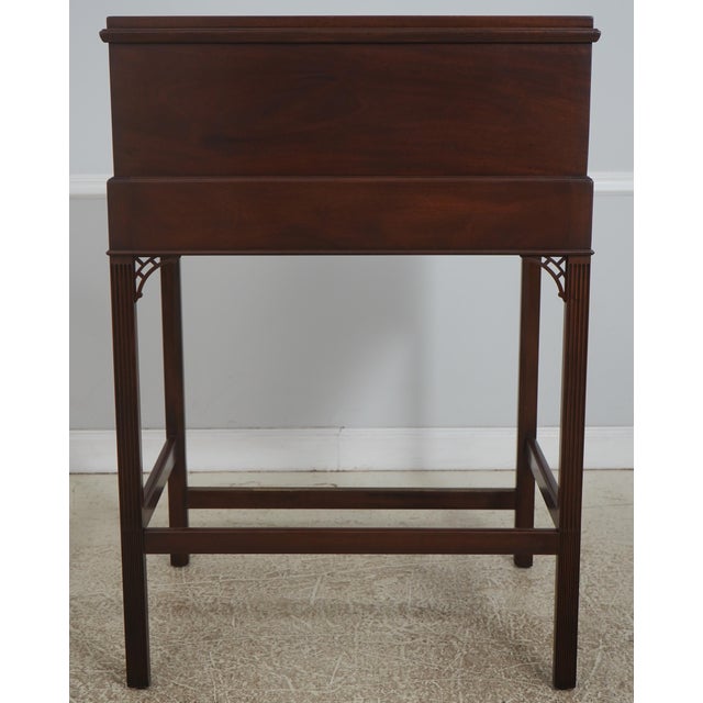 Kittinger Leather Top Mahogany Architects Desk For Sale - Image 16 of 18