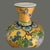 Vintage Chinoiserie Temple Tall Vase Heavily Gilded Floral Grapes Butterflies For Sale - Image 6 of 10