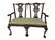 Mid 20th Century English Chippendale Style Mahogany Window Bench With Carved Openwork Backs For Sale - Image 4 of 5