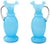 Mid-Century Modern Mid 20th Century Handmade Blue Art-Glass Vases With Handles- Set of 2 For Sale - Image 3 of 8