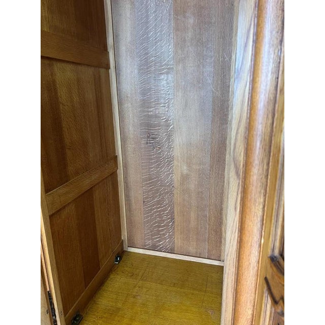 Vintage French Louis XVI Style Wardrobe in Oak For Sale - Image 15 of 18