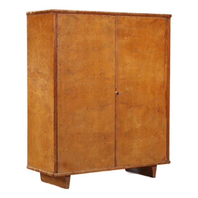 Walnut Burl Veneer Storage Unit, 1950s For Sale