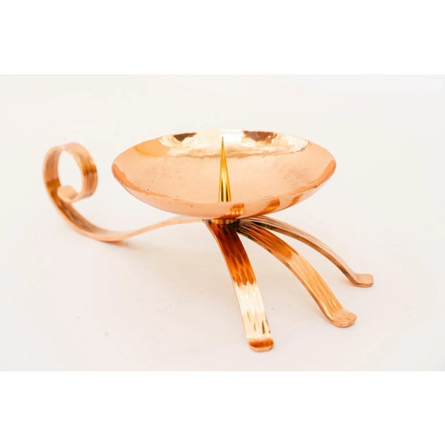 Metal Portable Copper Candlegolder for Wine Cellars, Vienna, 1950s For Sale - Image 7 of 7