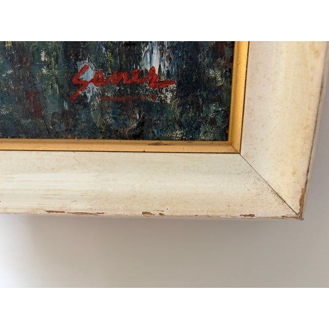 1960s Mid-Century Thai Impasto "Monk" Oil Painting by Saneh – Bangkok For Sale - Image 11 of 12