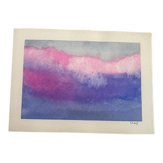 “Lavender Haze” Original Abstract Watercolor Painting by Chani MacKay For Sale