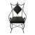 1950s Rare Samuel Copelon Iron Accent Armchair With Diamond Back and Brass Finials For Sale