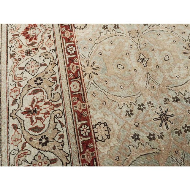 Galerie Shabab Collection Early 20th Century Handmade Persian Tabriz Small Room Size Carpet For Sale In New York - Image 6 of 10