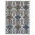 A pale, sun-bleached take on the classic Qashqai medallion design: nine latch-edged diamonds alternate between powder blue...