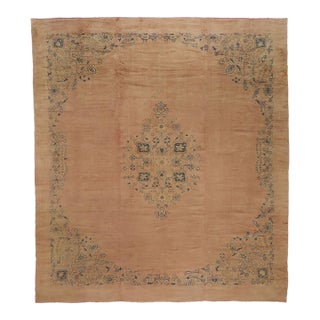 Late 19th Century Turkish Oushak Rug, 12'04 X 13'10 For Sale