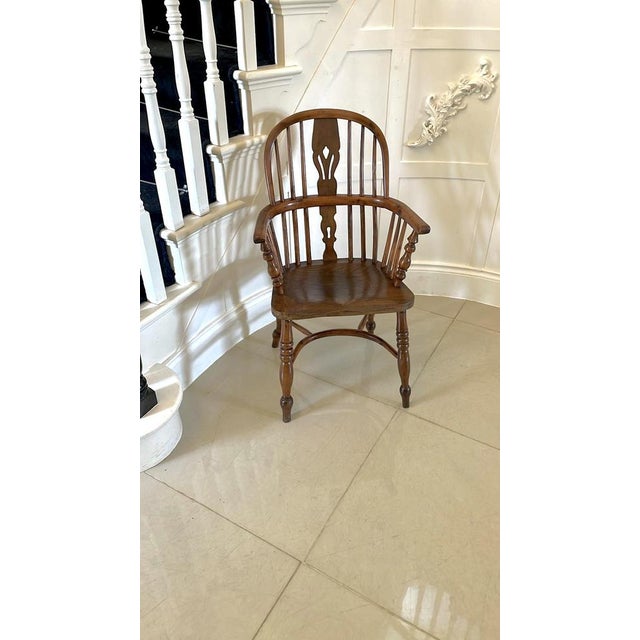 George III Childs Yew Wood Windsor Chair, 1800s For Sale - Image 3 of 14