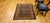 Vintage Persian Malayer Area Rug, Handwoven All Over Geometric Design, Navy & Ivory, 4’ X 4’ For Sale - Image 11 of 14