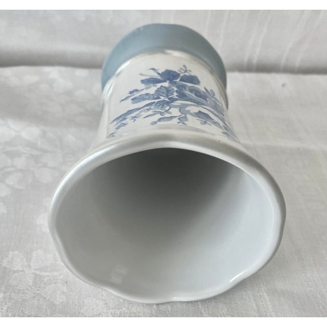 Ceramic Vintage Laura Ashley "Sophia" Collection Blue Floral Porcelain Bathroom Tumbler Cup For Sale - Image 7 of 10