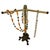 American Three Armed Brass & Bronze Jewelry Stand, Mid 20th Century For Sale - Image 11 of 12
