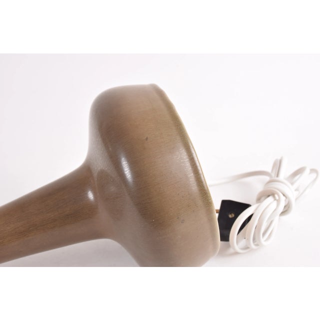 Brown Mid-Century Modern Danish Table Lamp with Lampshade from Le Klint, 1960s For Sale - Image 8 of 13