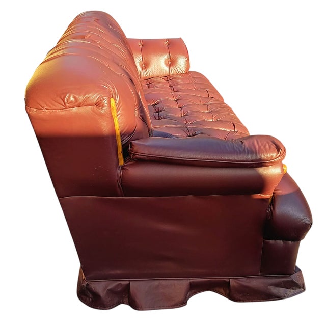Mid-Century Modern Transform Any Space Into a Haven of Retro Chic With a One-of-a-Kind Find 1970s MCM Living Room Chesterfield Set For Sale - Image 3 of 4