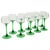 Vintage Luminarc Alsace Wine Glasses with Green Base, 1970s, Set of 10 For Sale - Image 6 of 14