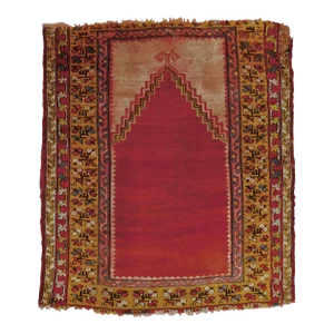 Antique Hand Knotted Turkish Prayer Rug