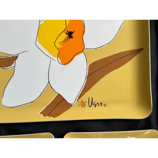 Vera Neumann Vera Neumann Vintage Snack Plate Set With Serving Tray For Sale - Image 4 of 11
