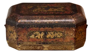 Early 19th Century Chinese Export Lacquer Tea Caddy