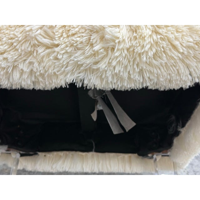 Skyline Furniture Faux Fur Ottoman For Sale - Image 12 of 12