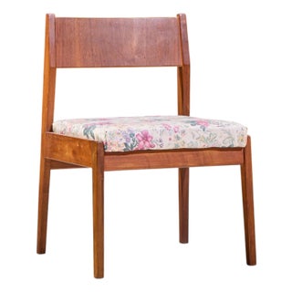 Jens Risom Mid Century Walnut Dining Chair For Sale