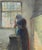 Dutch Genre Painting of a Peasant Woman Churning Butter, Hague School, by Bernard Blommers, circa 1890 For Sale - Image 3 of 16