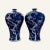 These 19th century blue and white Chinese export porcelain vases are decorated with the Hawthorne or prunus pattern on a...
