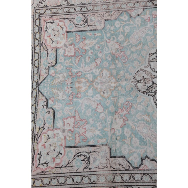 1960 Handmade Double Knotted Turkish Floor Rug -4' 9'' X 6' 10'' For Sale - Image 13 of 15