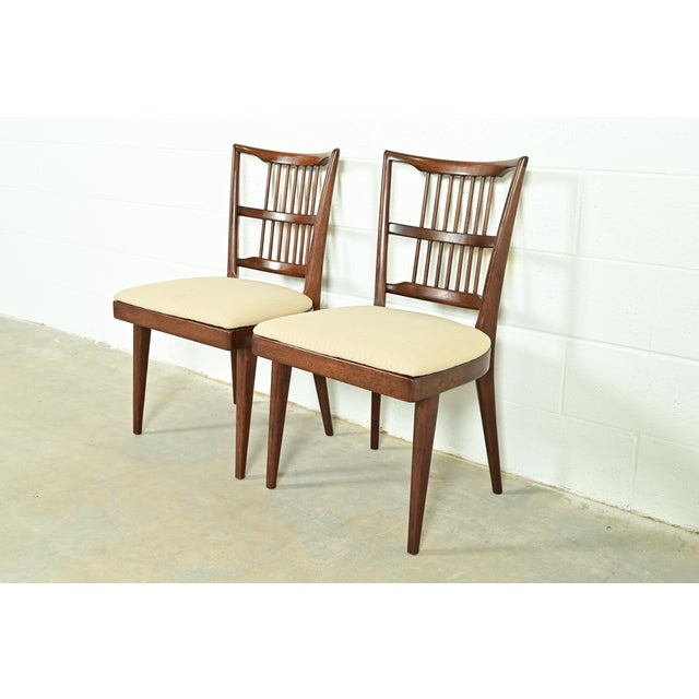 Mid-Century Modern Paul McCobb Style Mid-Century Modern Spindle Back Side Chairs or Dining Chairs, Pair For Sale - Image 3 of 12