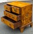 Mid 20th Century Burl Olivewood Italian Campaign Style Petite Four-Drawer Chest For Sale - Image 9 of 11