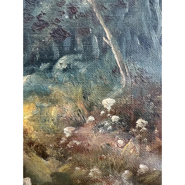 P. Roubin, Promenade sur un sentier de campagne au crépuscule, Oil on Canvas For Sale - Image 8 of 12