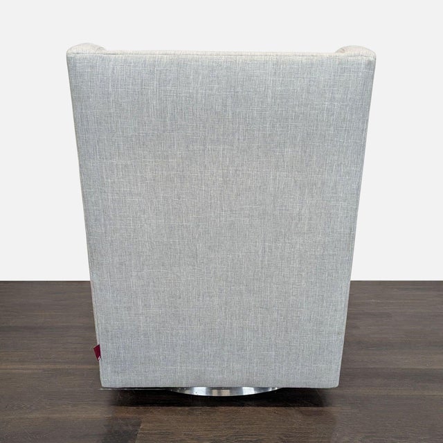2010s Monte Light Gray Lounge Swivel Chair With Cushion For Sale - Image 5 of 10