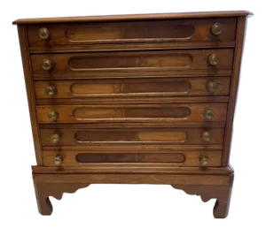 Antique Walnut Map or Sewing Cabinet
