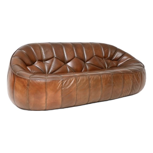 Vintage Moroccan Ottoman Sofa in Leather by Noé Duchaufour-Lawrance for Ligne Roset, 1990 For Sale