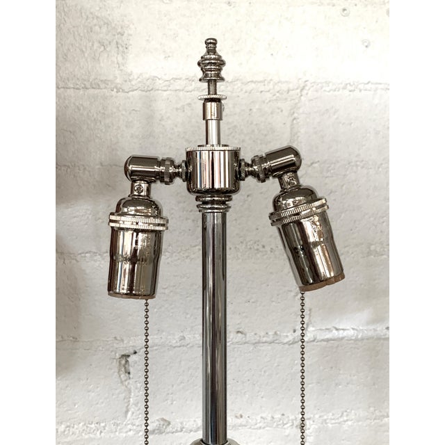 1960s Etched Glass Lamps - a Pair For Sale - Image 14 of 15